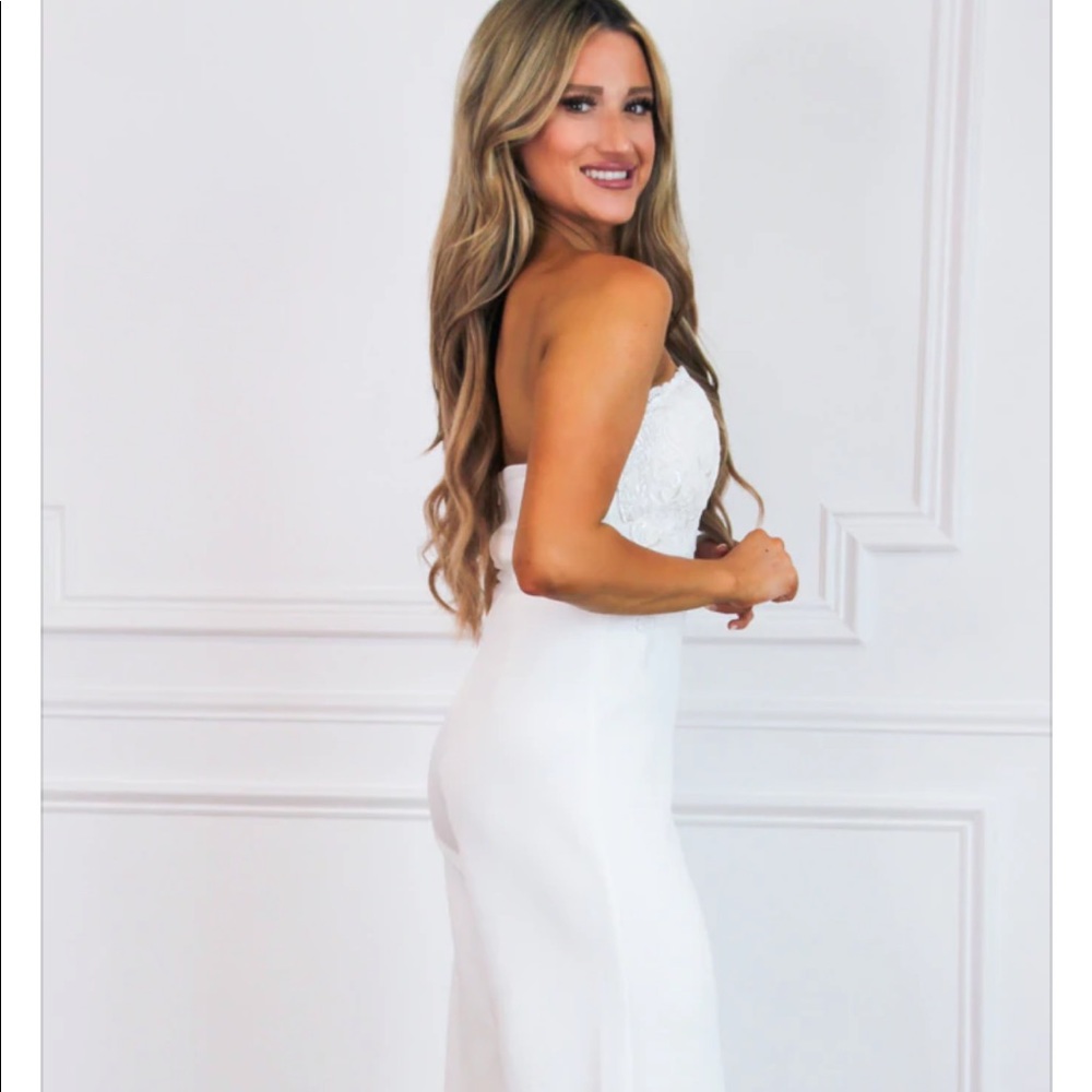 Bella & bloom white jumpsuit